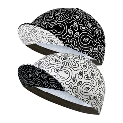 Classic cycling cap, polyester sweat absorbent, black and white, popular