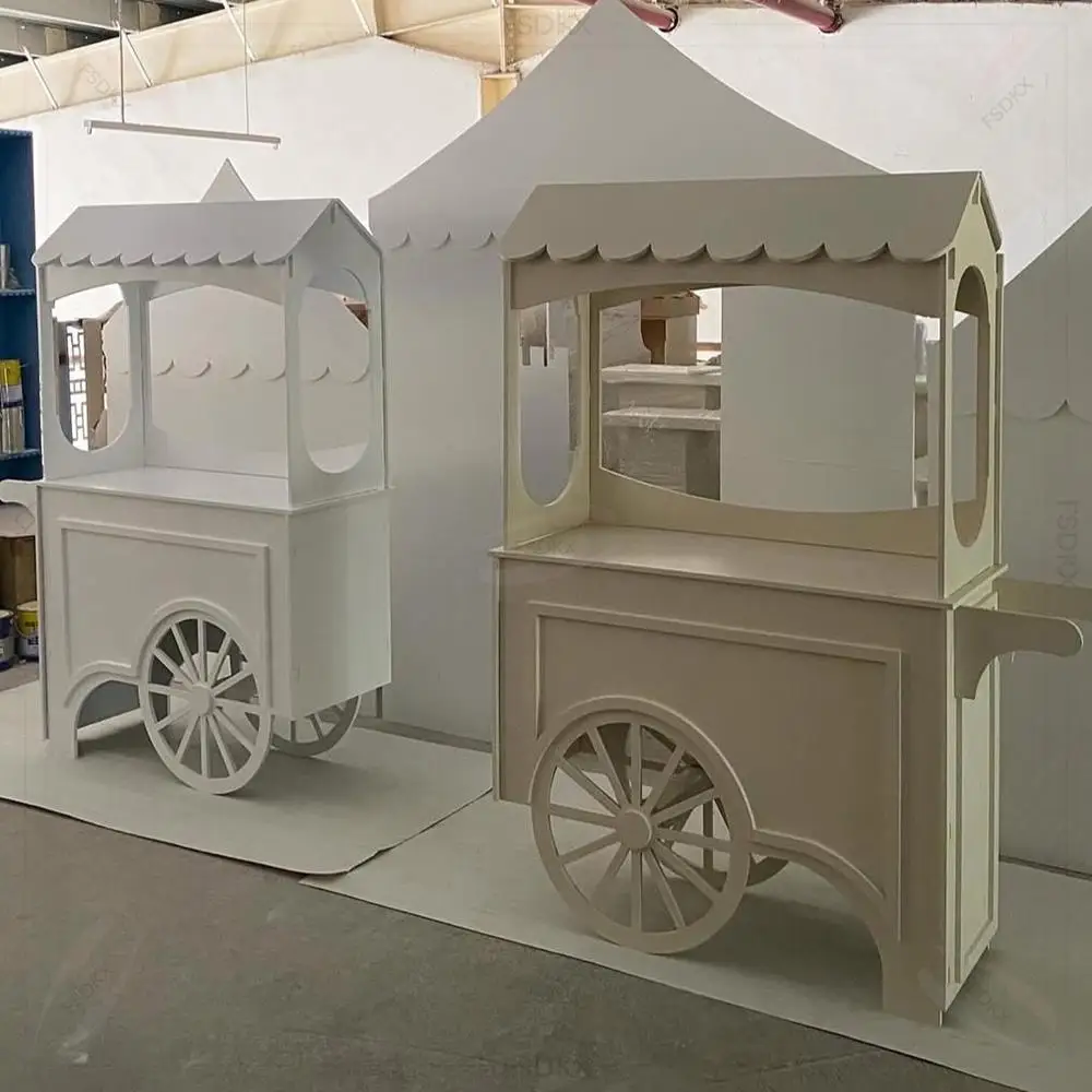 

FSDKX Theme Party Props Cake Dessert Pvc Cart Outdoor Wedding Birthday Decoration Customized Color Candy Cart