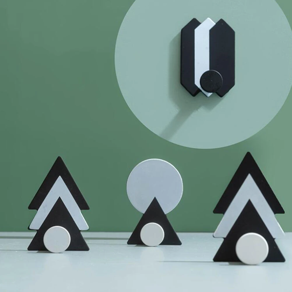 

4pcs Adhesive Hook Hanger Wrought Iron Simple Wall Mount Rack Decorative Kitchen Bedroom Storage Solution Strong Tape