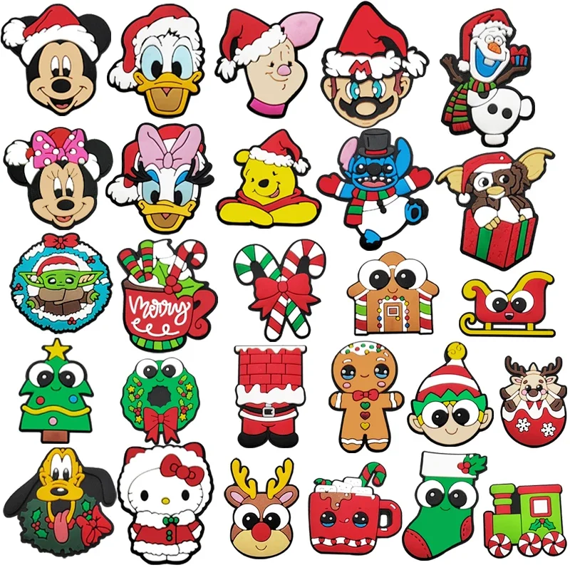 مينو 1-27 قطعة حذاء عيد الميلاد سحر الصنادل سحر قباقيب الزينة اكسسوارات لمهرجان تزيين هدايا الاطفال #2