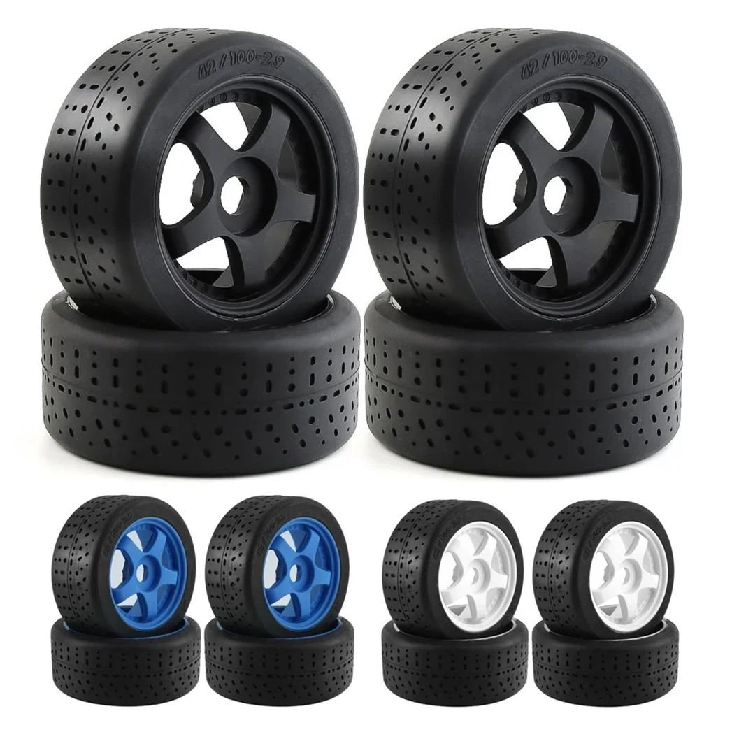 4pcs 5-Spoke 100x42mm 42/100 Tire Tyre 17mm Wheel Hex for Arrma 1/7 Infraction Felony Limitless RC Car Upgrade Parts