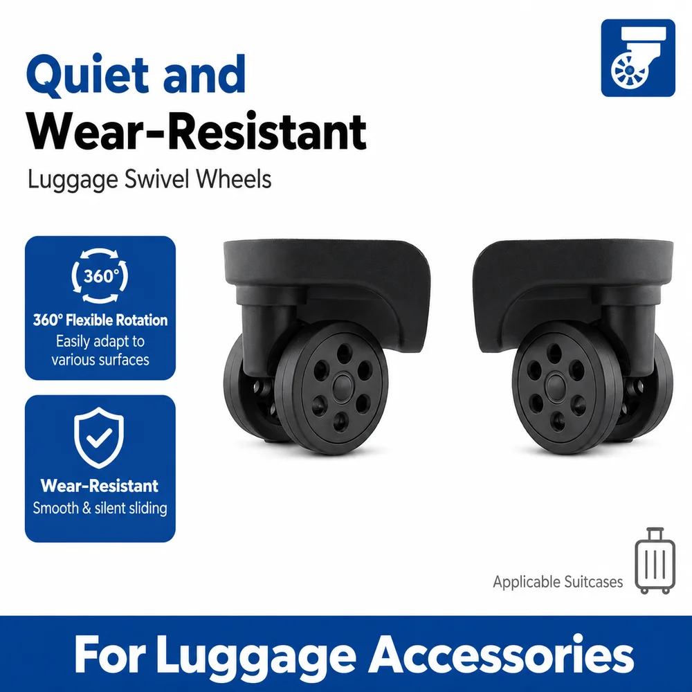 Universal Luggage Wheels For Diaogong DG-W010 360° Swivel Caster Bracket Wear-Resistant Smooth Rolling Noise Reduction Replaceme