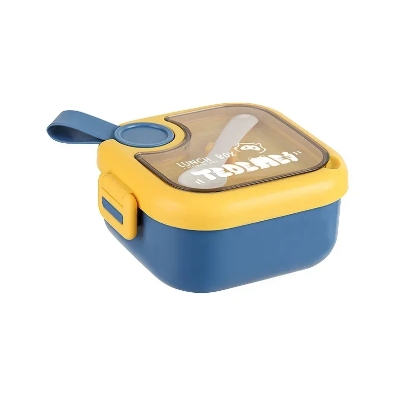 Bento Lunch Box Sealed Cute with Scissors Detachable Microwave Oven Heating Portable Lunch Box for Kids and Students