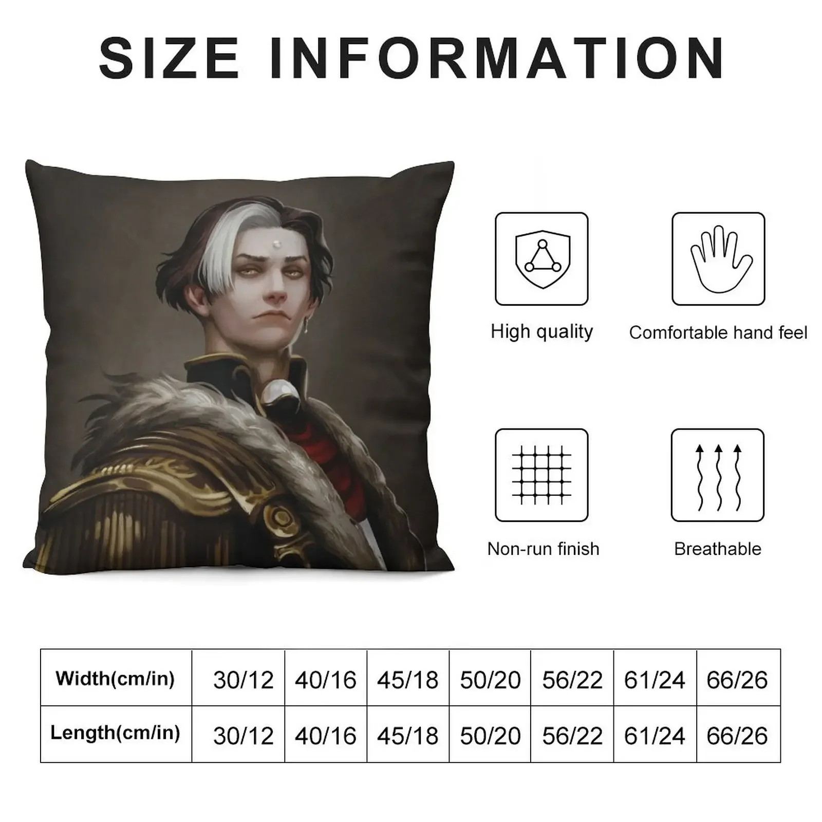 Solus zos Galvus portrait Throw Pillow Decorative Pillow Covers For Sofa Embroidered Cushion Cover pillow