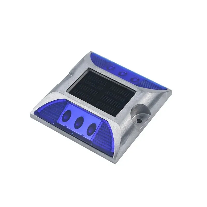 4 Pc Solar Spike Light Profile Label Led Highway Cast Aluminum Ground Buried Light Flash Road Warning Light