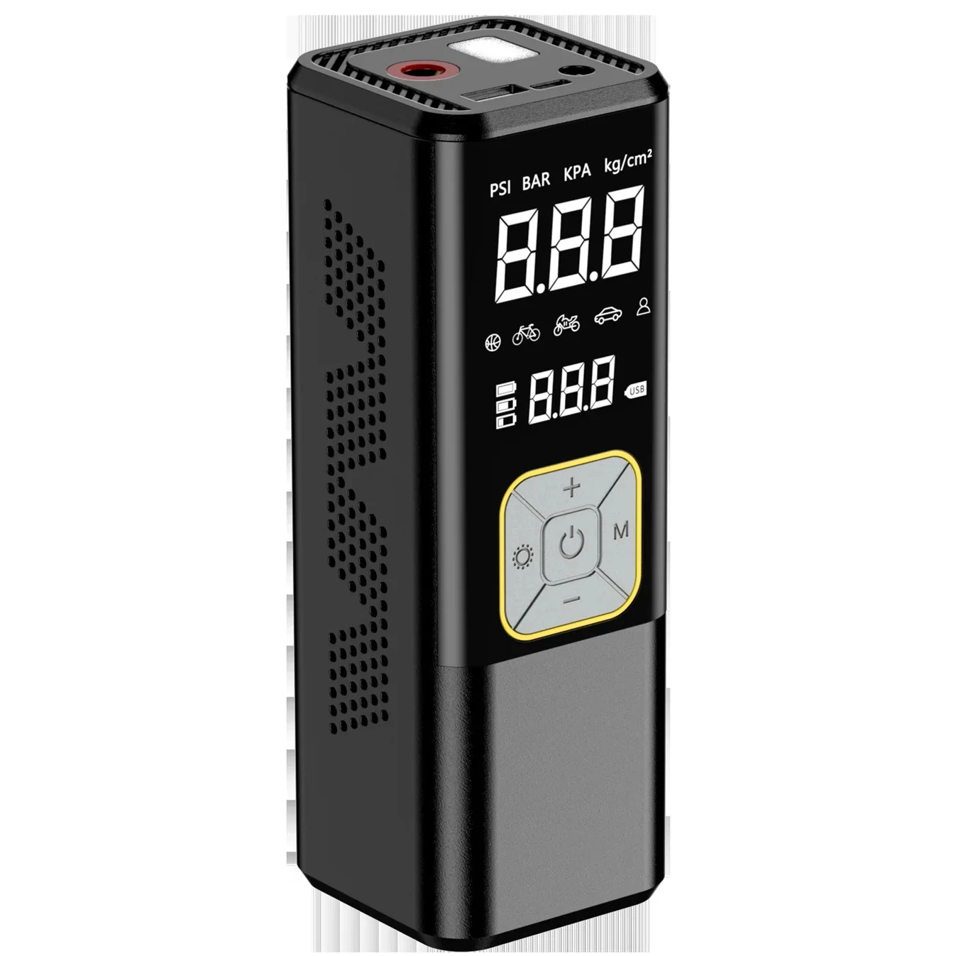 Cordless Electric Digital Tire Inflator With Backlit Display and LED Light for Car, Bicycle and Other Inflatable