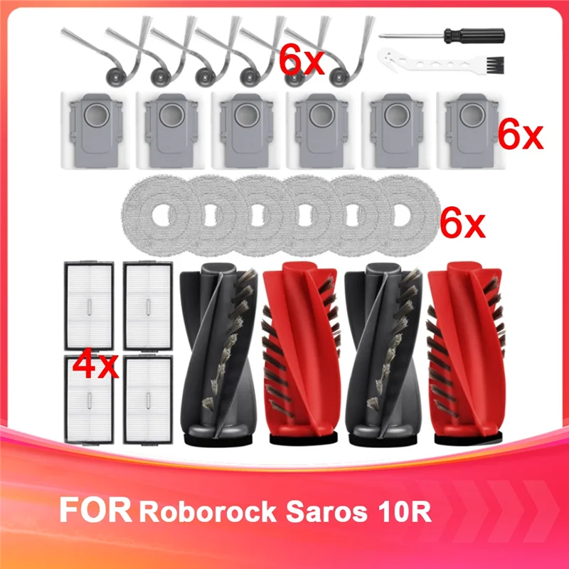 B90B-Accessory Set For Roborock Saros 10R Robot Vacuum Cleaner Vacuum Cleaner Accessories Robot Vacuum Replacement Parts