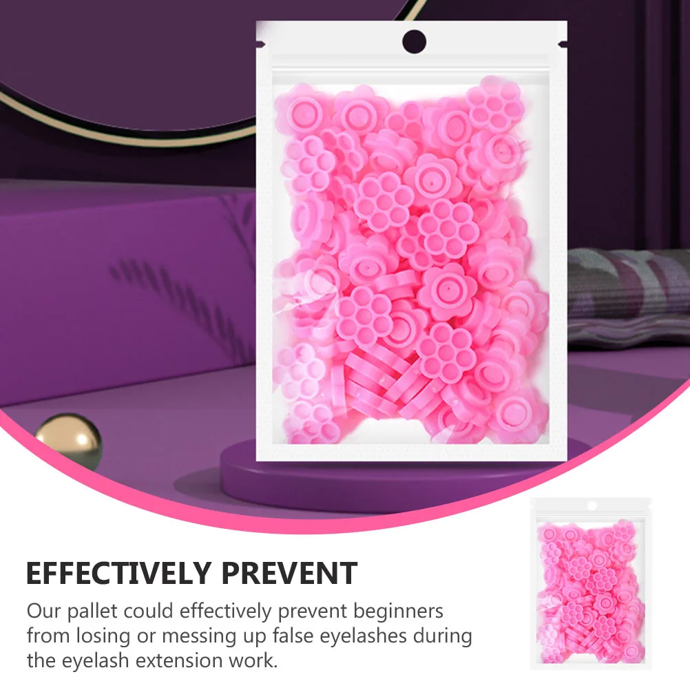 100개 일회용 글루 컵 속눈썹 연장 도구 안정적인 건조 방지 메이크업 용품 접착제 컵