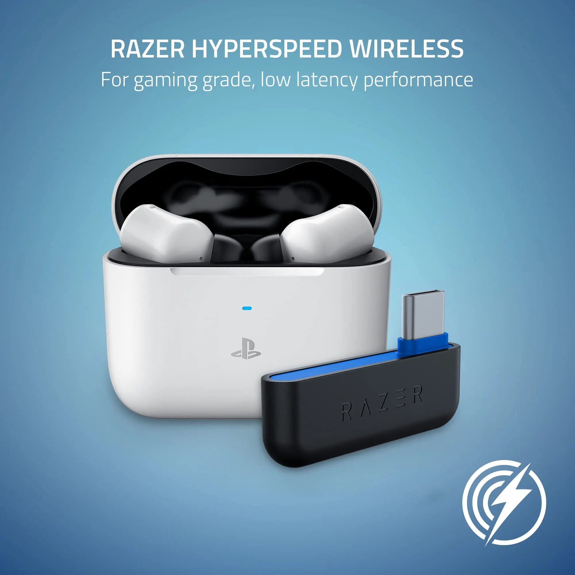 Razer Hammerhead HyperSpeed Wireless Multi-Platform Gaming Earbuds for Playstation 5 / PS5, PC, Mobile