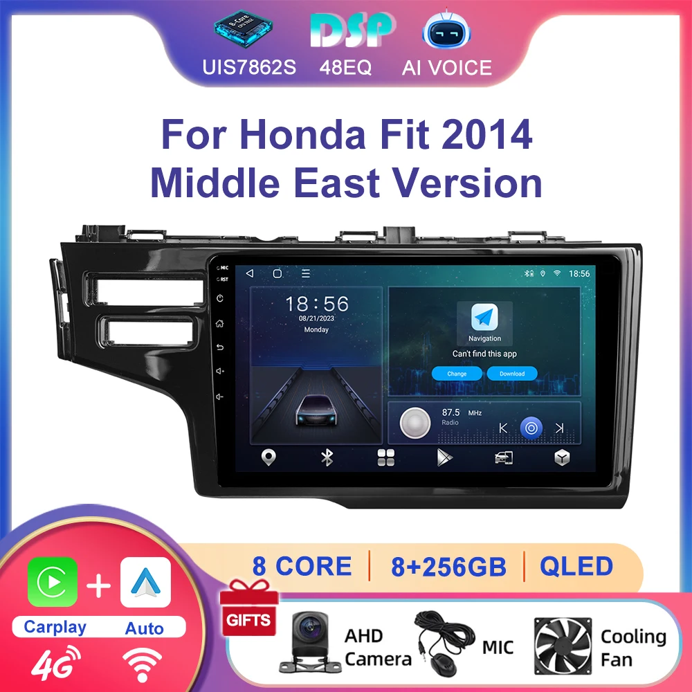 

WIFI 4G DSP Autoradio Double Din Touch Screen Android Carplay Car Radio for 2014 Honda Fit Middle East Version Factory Price