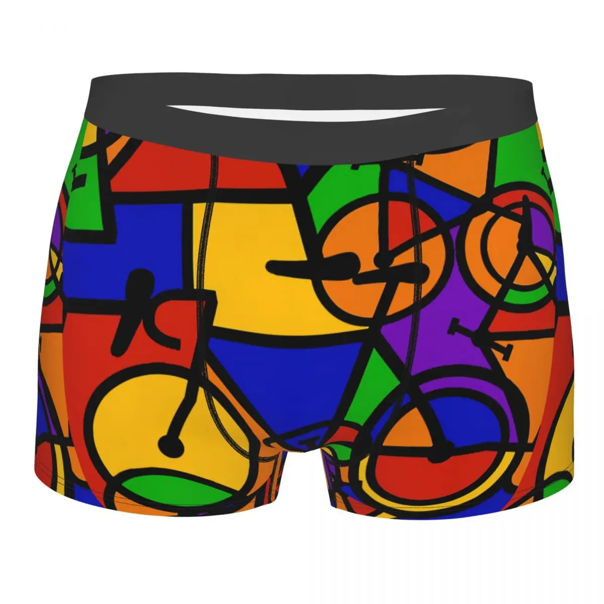 

Colorful Bicycle Design Men Underwear Boxer Briefs Shorts Panties Printed Soft Underpants for Homme S-XXL