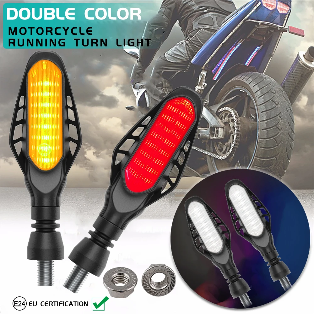 Universal Led Motorcycle Directional Indicators Turn Signals Stop Signal Light Flashing Rear Tail Brake Flasher Light DRL Lamp