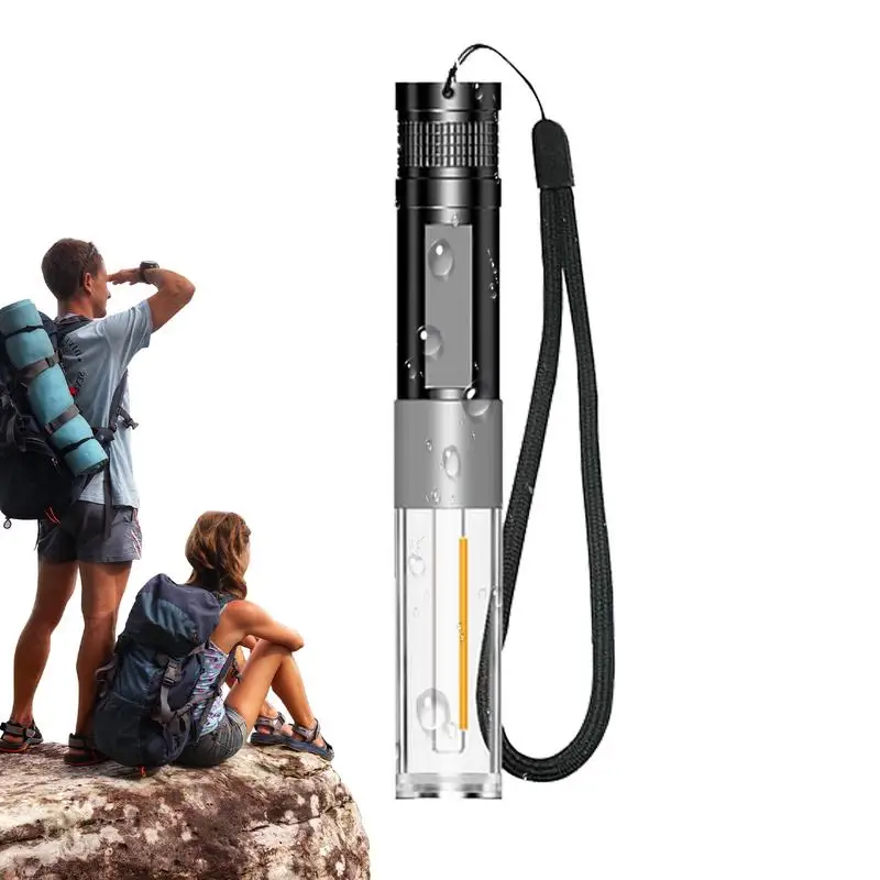 Mini Flashlight USB Charging Small LED Flashlights 5 Lighting Modes Portable Tent Lights Rechargeable Outdoor Flash Light For