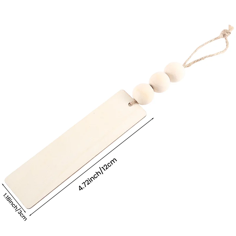 1Set Unvollendete Holz Lesezeichen DIY Vorlagen Leere Lesezeichen Ornament Holz Lesezeichen DIY Lesezeichen Mit Bunten Quasten
