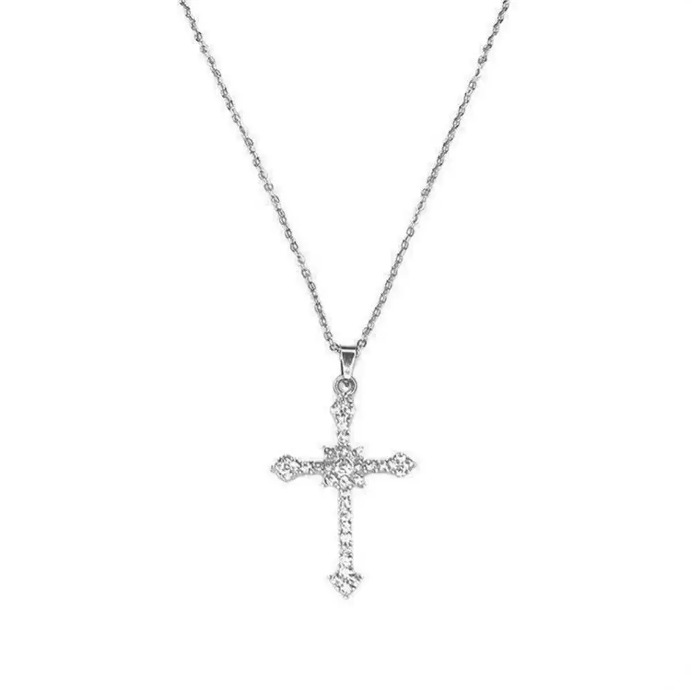 Stylish Sparkling Unique Design Must-have Rising Trend Fashionable Cross Necklace Fashionable Cross Necklace Dainty Chic Trendy