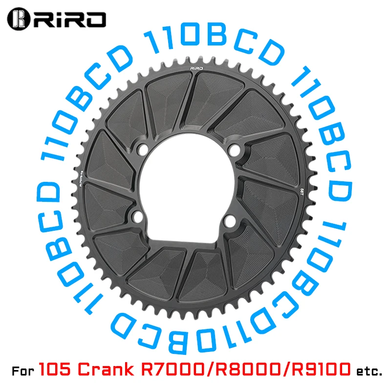 Велосипедная звездочка RIRO 110 BCD 46T-58T, 2 шт. для SHIMANO R7000 R8000 R9100, двойная звездочка для шоссейного велосипеда 9/10/11/12S