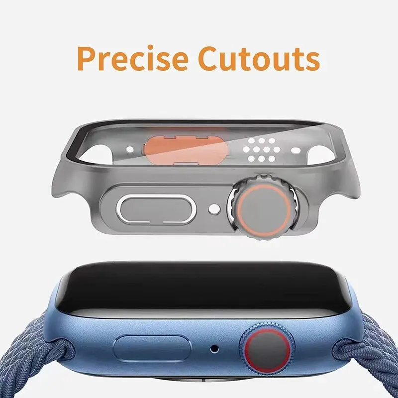 For Apple Watch Case 45MM 41MM 44MM 40MM Screen Protector Cover Change Ultra Bumper For IWatch Series 9 8 7 SE 6 4 PC Firm Cover