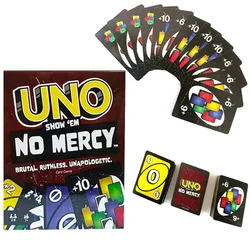 UNO FLIP! SHOWEM NO MERCY Family Funny Entertainment Board Game Fun Playing Cards Gift Box Uno Card Game