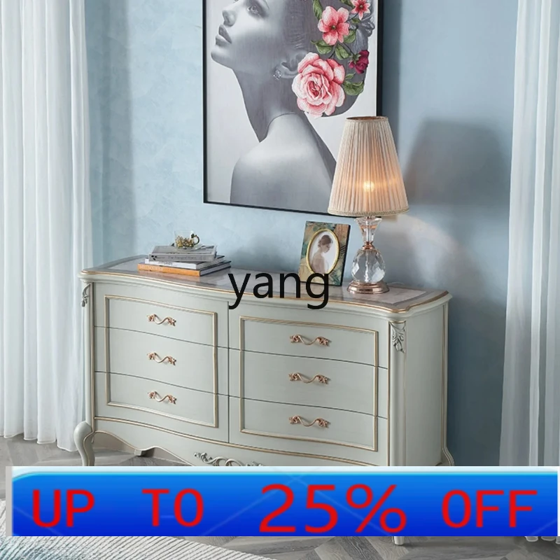 

LH American retro old solid wood chest cabinet storage cabinet designer entrance cabinet