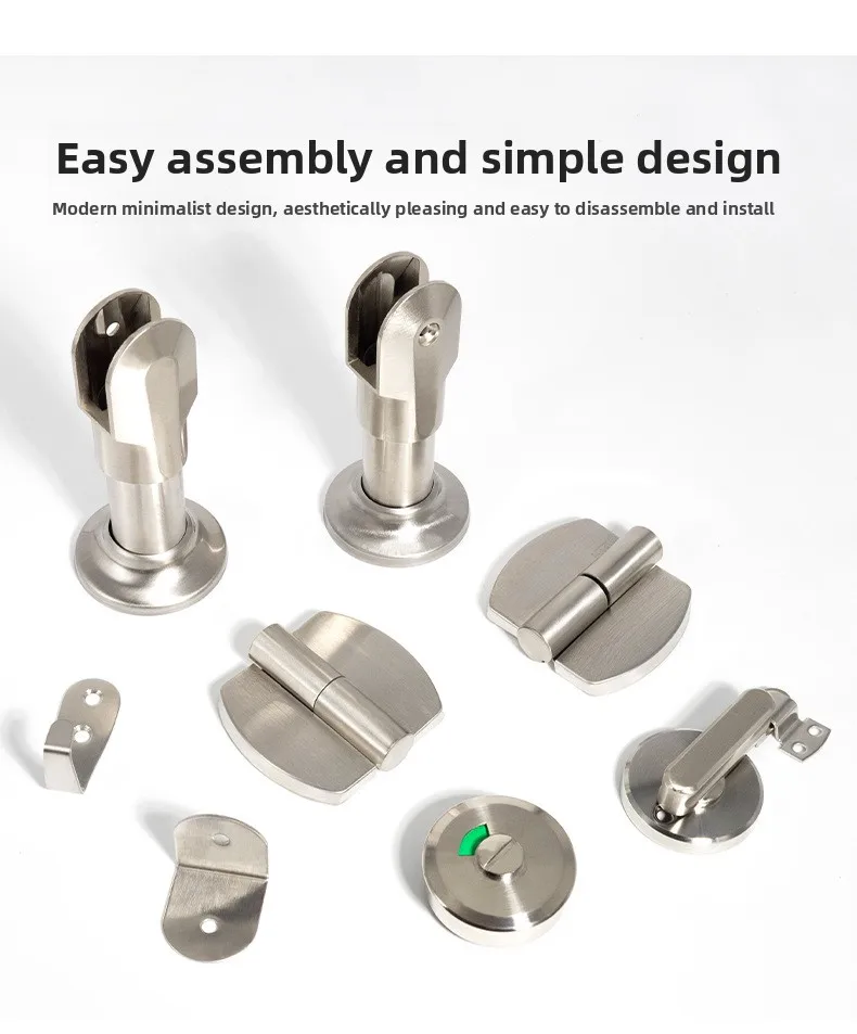 

High-quality stainless steel bathroom compartment hardware, public building bathroom compartment door lock set