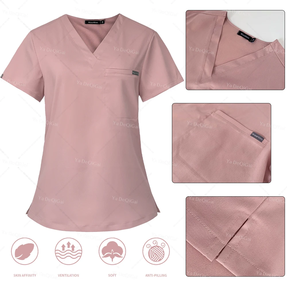 Vêtements de travail populaires de haute qualité, uniforme d'hôpital, haut de laboratoire + pantalon, ensemble d'uniformes de gIslande d'infirmière médicale, vente en gros