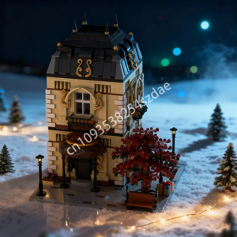3224 pz MOC Modulare Casa di Lusso Modulare Modello Building Blocks Architettura FAI DA TE Regali Di Natale Idea Giocattolo di Mattoni Per Bambini Compleanno
