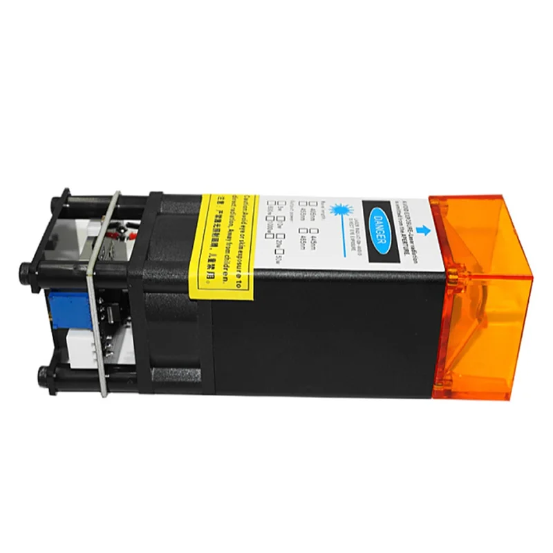 Módulo de enfoque fijo ABDJ, módulo de enfoque fijo 450Nm-455Nm, corte de grabado láser, corte de 12V, placa de madera de 5Mm, modulación PWM