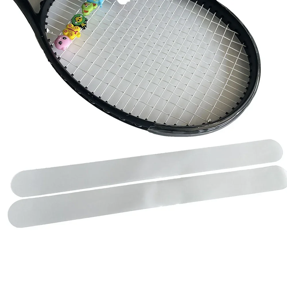 1PC Transparent tennis racket head protector Racket protector for frame and racket strap to prevent bumps and scratches 37cm