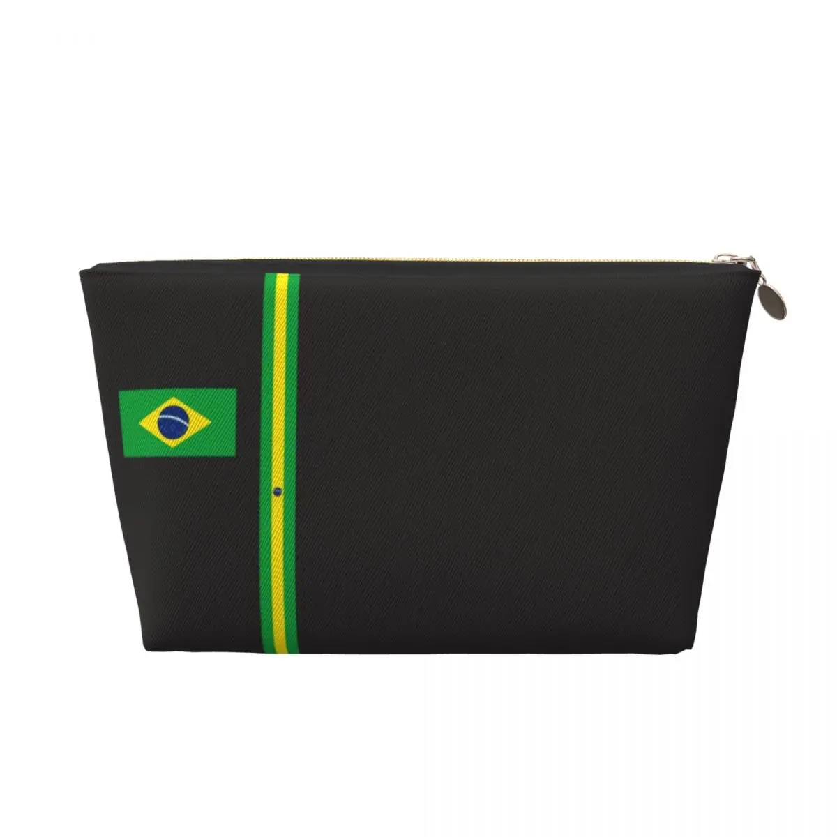 Custom Brazil Flag Cosmetic Bag Women Fashion Large Capacity Brazilian National Emblem Makeup Case Beauty Storage Toiletry Bags