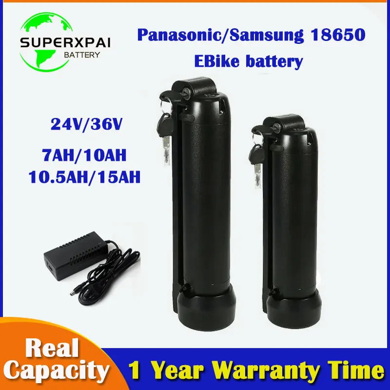 

24V Cuttle Mini bottle eBike battery 36v 7ah 10ah 18650 Samsung Panasonic li-ion Pedelec battery for Bafang 500W motor