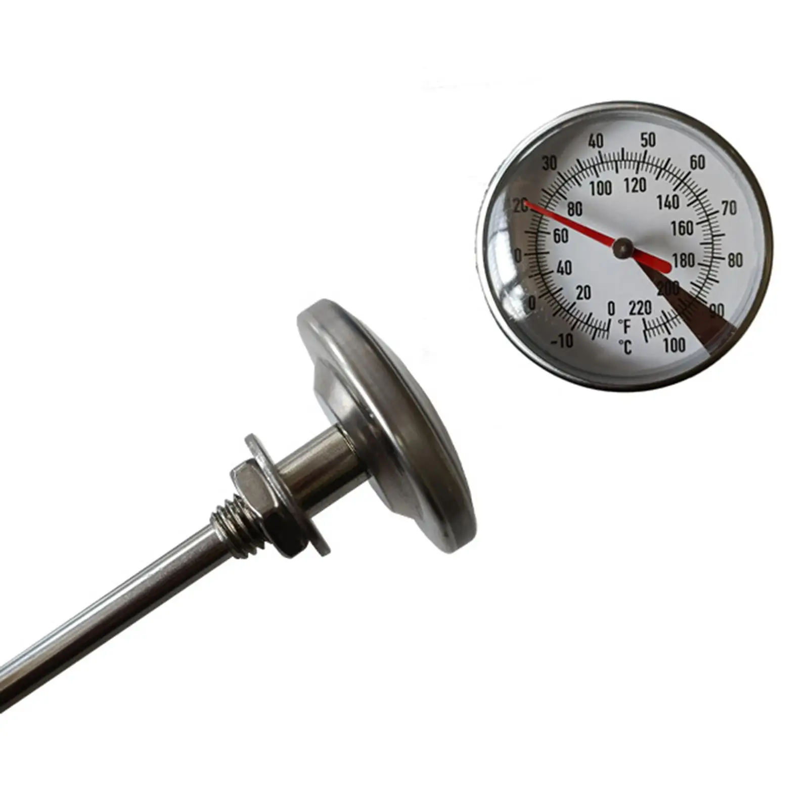 Metal Thermometer Coffee Kettle Thermometer Temperature Gauge Meter Multifunction Boiler Thermometer for BBQ Oven Thermometer