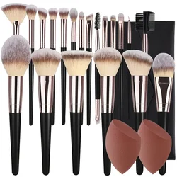 Ensemble de pinceaux de maquillage doux et moelleux, fard à barrage, fond de teint, correcteur, mélange, fard à joues, pinceau Kabuki, outil de beauté professionnel pour femme, 3-20 pièces