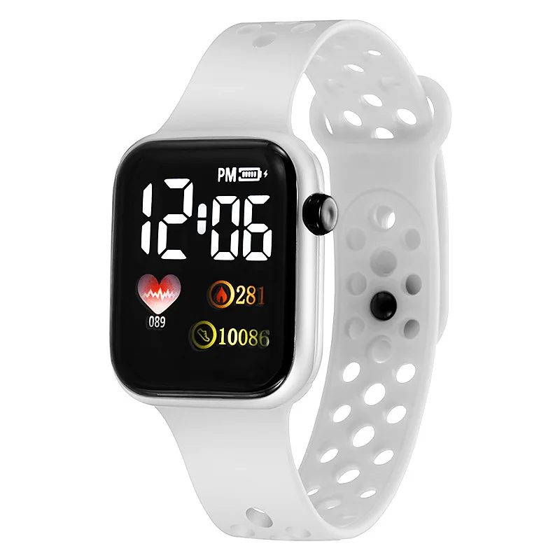 Crianças relógio de pulso eletrônico led digital esporte relógio luminoso quadrado dial crianças relógio para presente aniversário choldren watch relógio