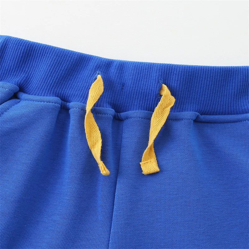 Jumping Meters  2-7T Blue Solid Children\'s Boys Girls Sweatpants Fashion Sport Trousers Hot Selling  Autumn Spring Full Pants