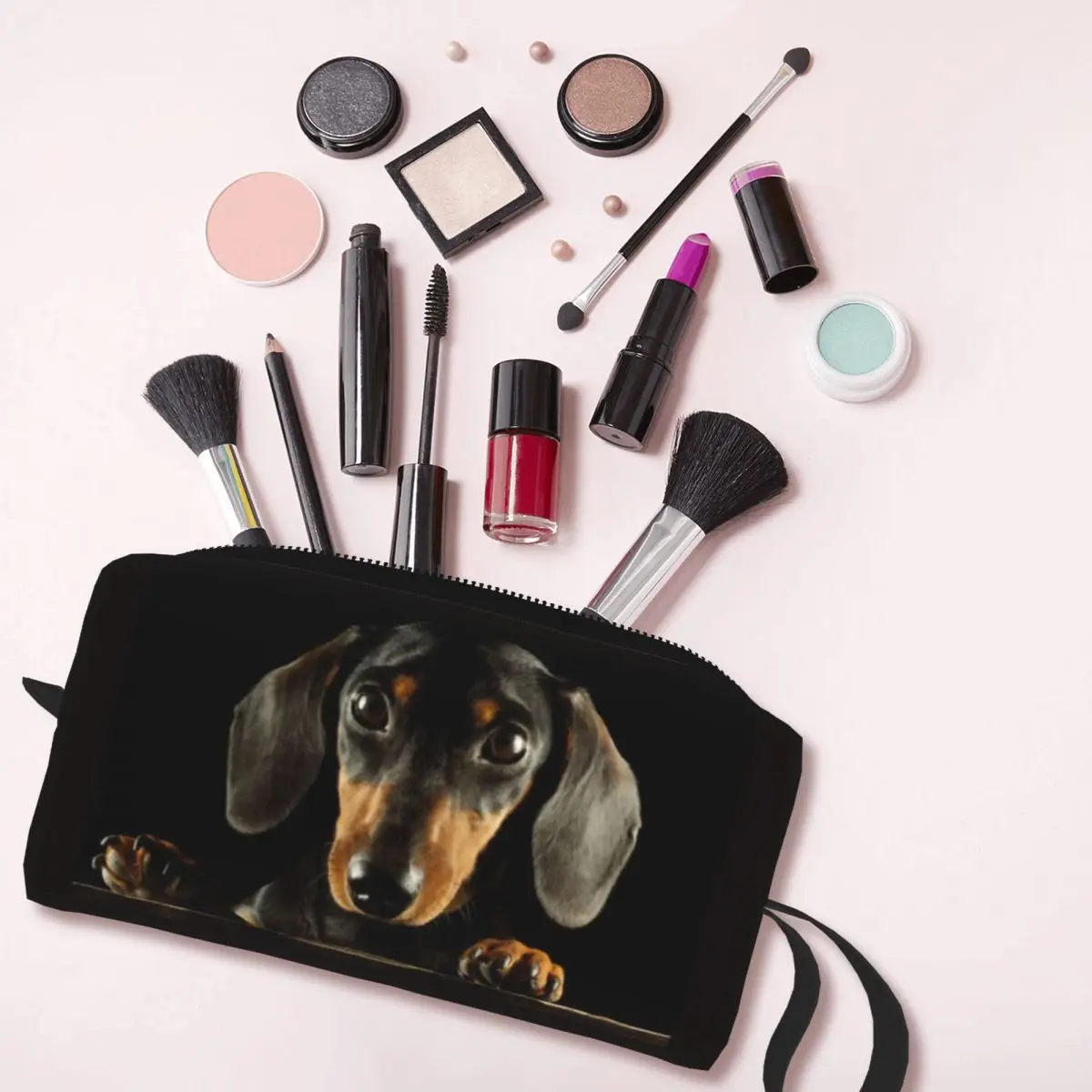 Dachshund Dog Cosmetic Bag para mulheres, grande capacidade, cachorro, pet, maquiagem, beleza armazenamento, sacos de higiene pessoal, kit Dopp, caixa, moda