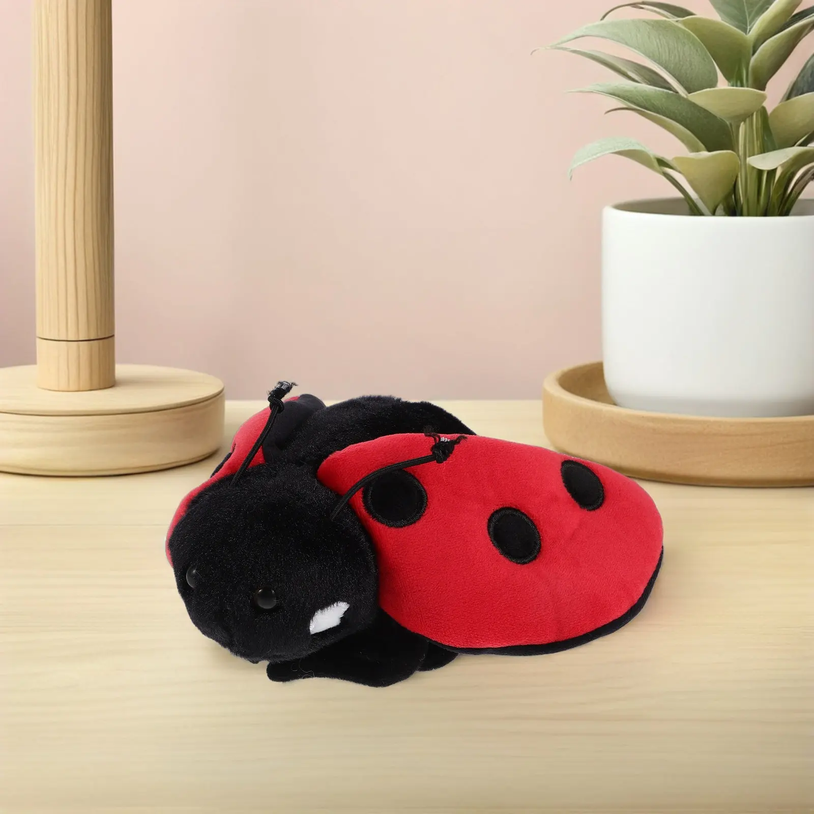 

Red Black Spotted Ladybug Soft Stuffed Animal 8Inch Size for Toddlers Kids Bedroom Nursery Decor Educational Play Learning Aid