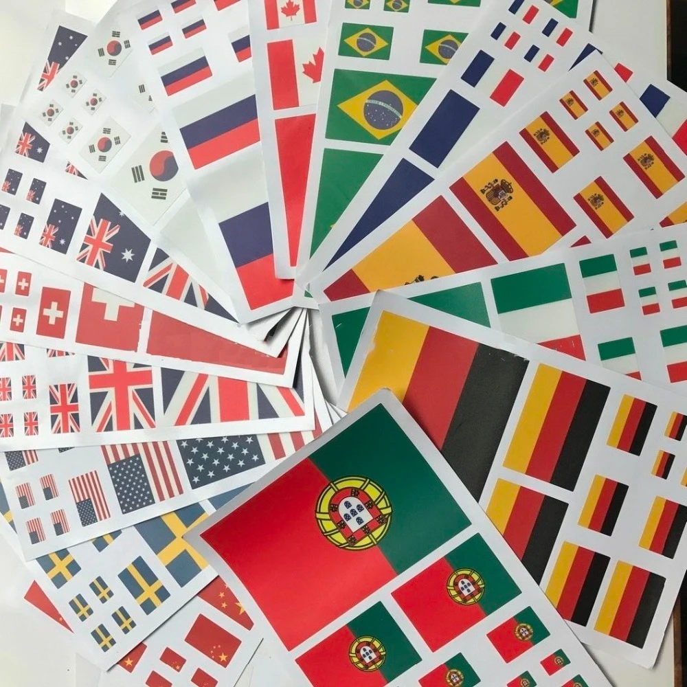 Country Flag Sticker Italy Germany France Russia Usa America UK  Spain Portugal Canada Korea Brazil Flag Austrilia Sweden Decal