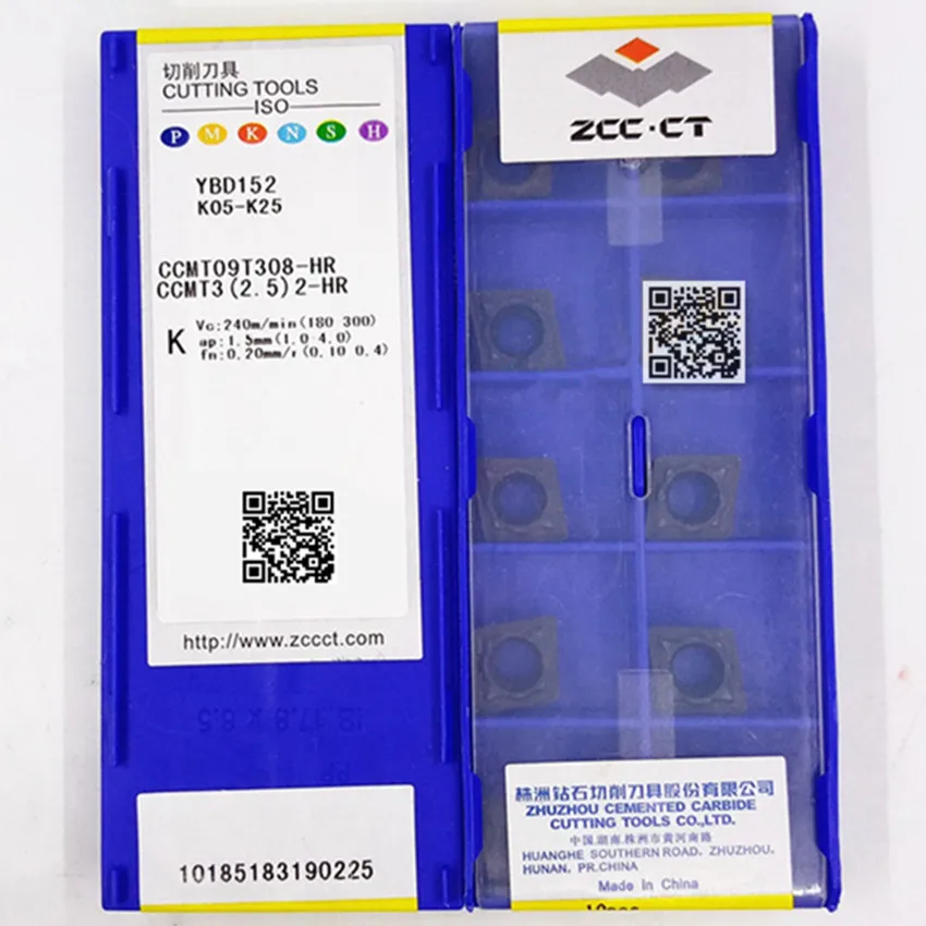 ZCC.CT CCMT060208-HR YBD152/CCMT09T304-HR YBD152/CCMT09T308-HR YBD152 CCMT060208 09T304 09T308ซีเอ็นซีคาร์ไบด์10ชิ้น/กล่อง