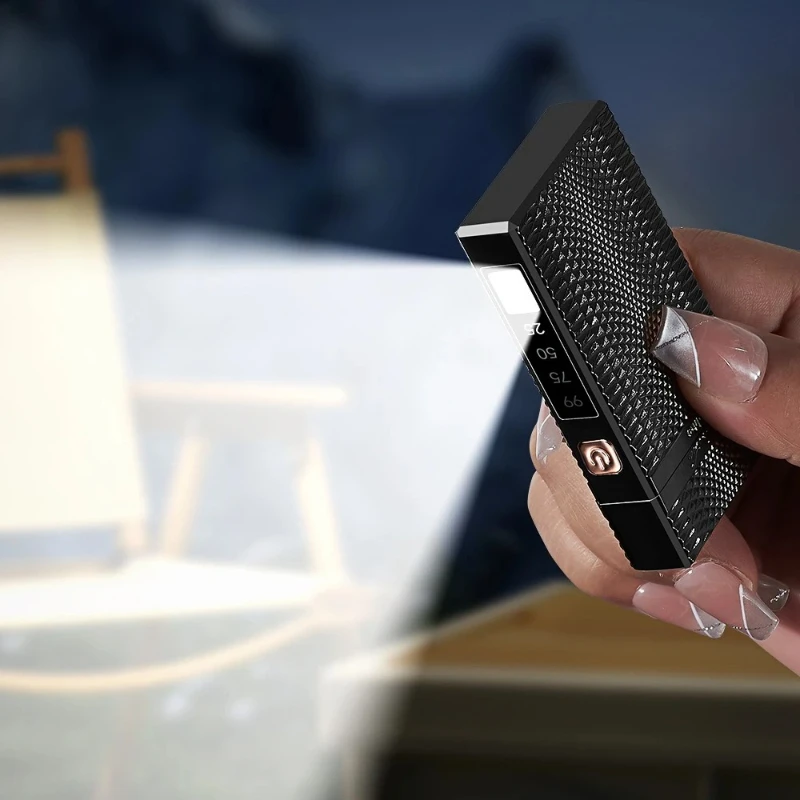 ولاعة كهربائية جديدة بقوس عالي الطاقة لعام 2025 مع إضاءة خارجية ولاعة سجائر محمولة شحن USB ملحقات دخان