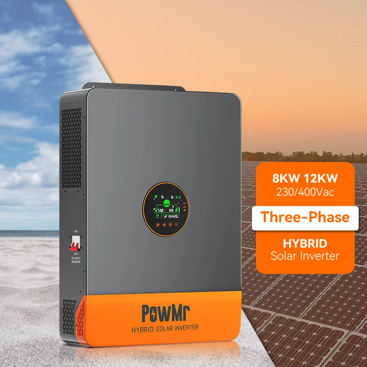 

PowMr 8 кВт 12 кВт 48 В чистая синусоида солнечный инвертор 230/400 В переменного тока трехфазный MPPT гибридный солнечный инвертор