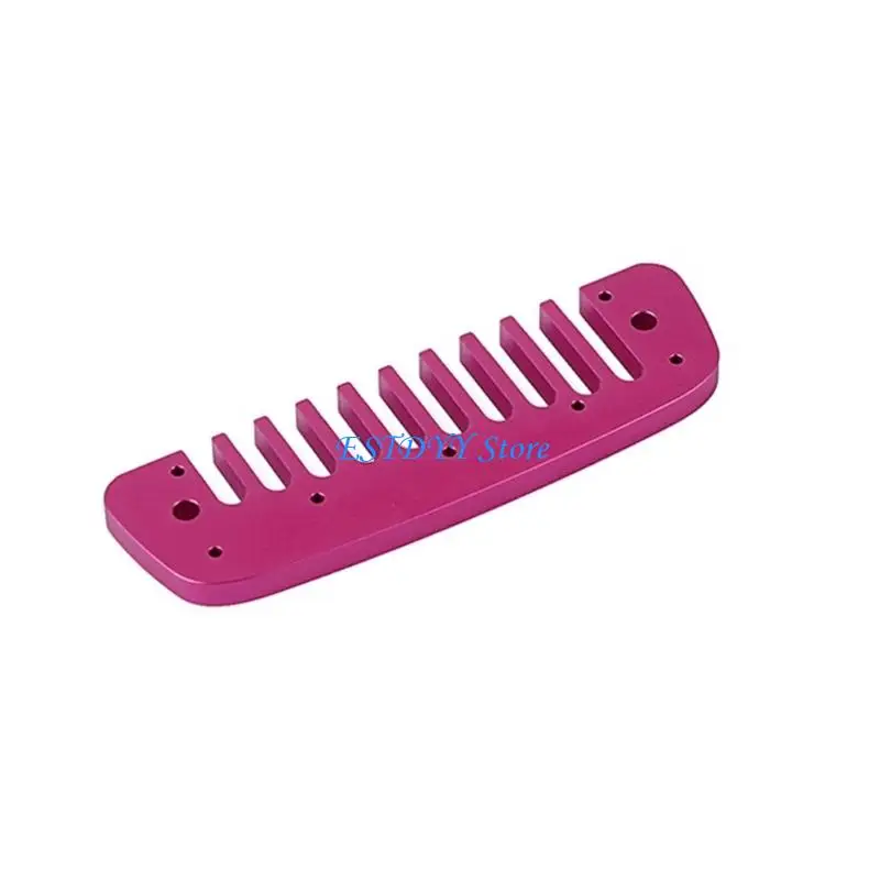 G6DE Multipurpose Practical Metal Harmonica Comb Easy To Clean for Musicians Students 10 Holes Blues Harp Accessories