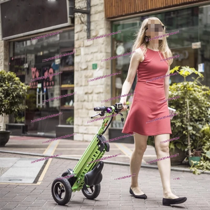 

Ultra-light Folding Electric Vehicle Adult Lithium Battery Bicycle Portable Electric Tricycle Men's and Women's Small Battery