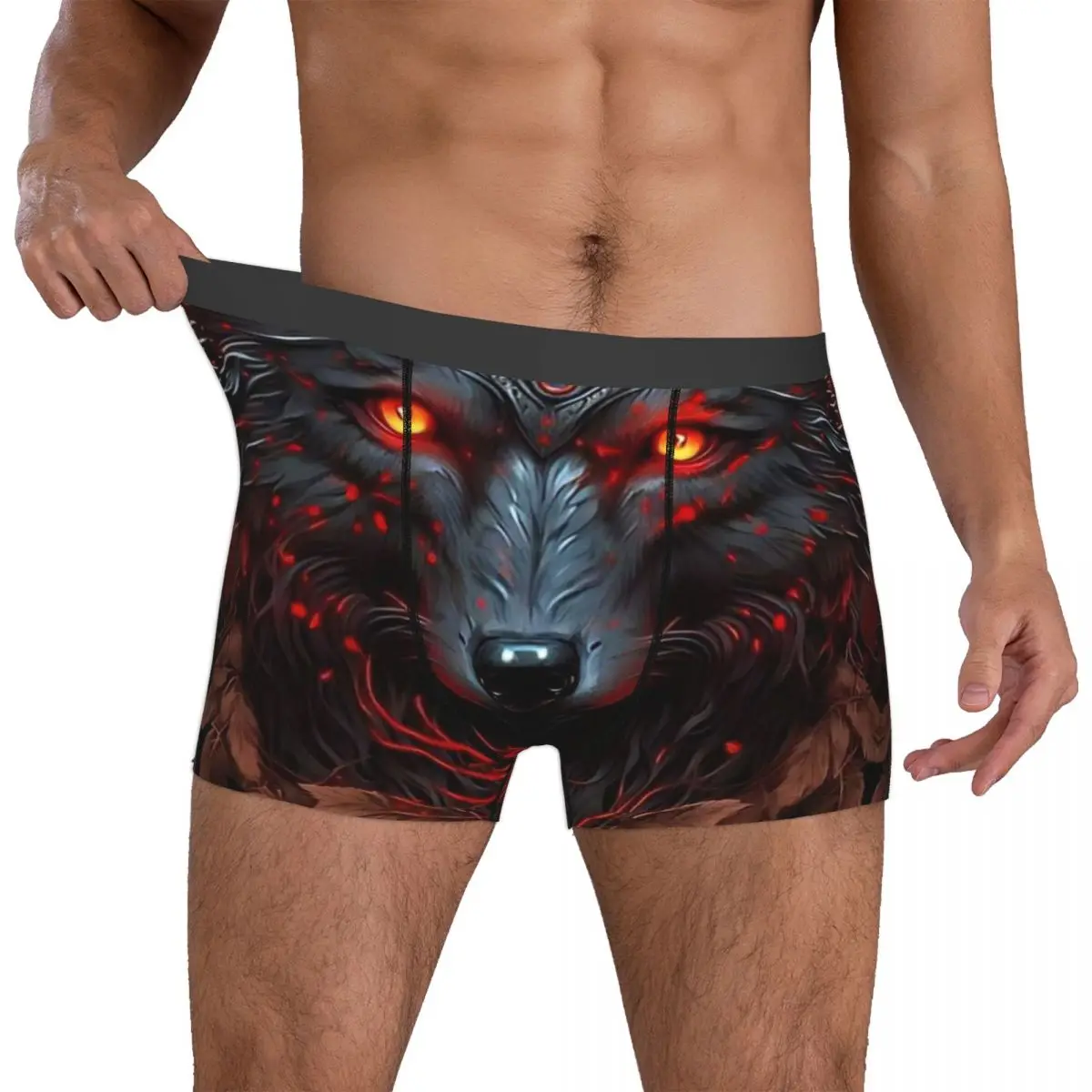 Wolf Underpants Cotton Panties Men\'s Underwear Ventilate Shorts