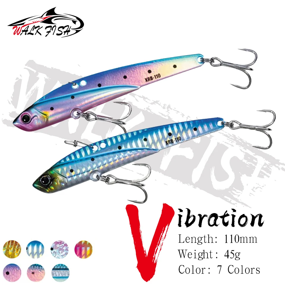 WALK FISH 1 Stück 45g 11cm Sinkender VIB Angelköder Metall-Jig Wobbler Forellen- und Salzwasser-Swimbait Meeresangeln Harter Kunstköder