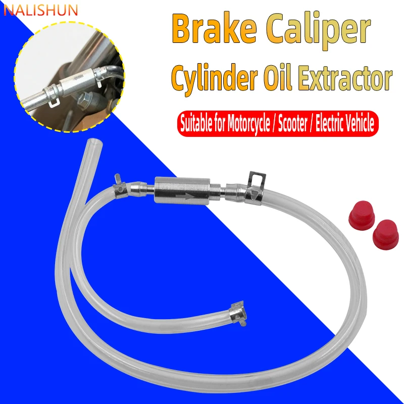 Brake Bleeder Hose with One Way Non Return Check Valve Fluid Extractor Pump Tool for Motorcycle Car Scooter Brake Caliper