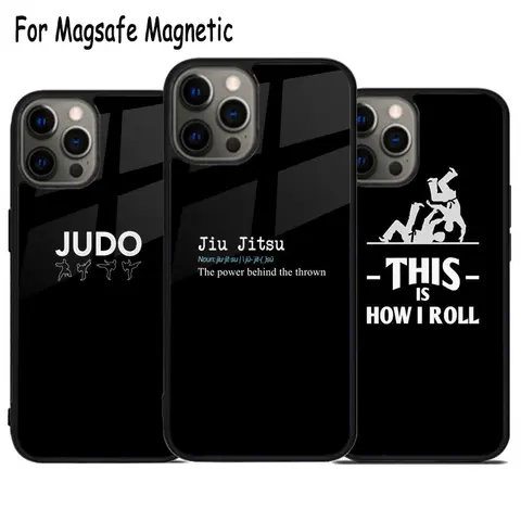 Jiu Jitsu Judo Wireless Charge Phone Case For iPhone 17 Air 15 16 16e 14 13 11 12 Pro Max Plus Magsafe Magnetic Bumper Cover