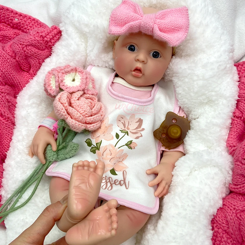 ตุ๊กตาซิลิโคนนุ่มเหมือนจริง ขนาด 17 นิ้ว เด็กผู้หญิงแรกเกิด พร้อมผิวสัมผัส 3 มิติ ทำมือ ล้างทำความสะอาดได้ ของเล่นเพื่อนเล่น ของขวัญคริสต์มาส