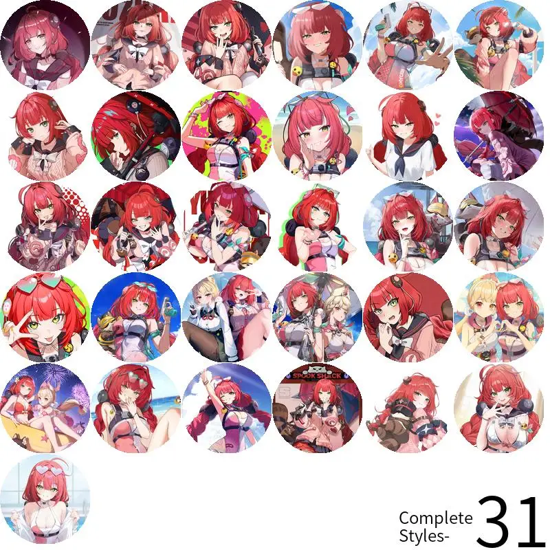 Ukinami Yuzuha Zenless Zone Zero Game Anime Character Soft Button Badge Brooch anchor Peripherals Pin TinplateCute Clothes Lover