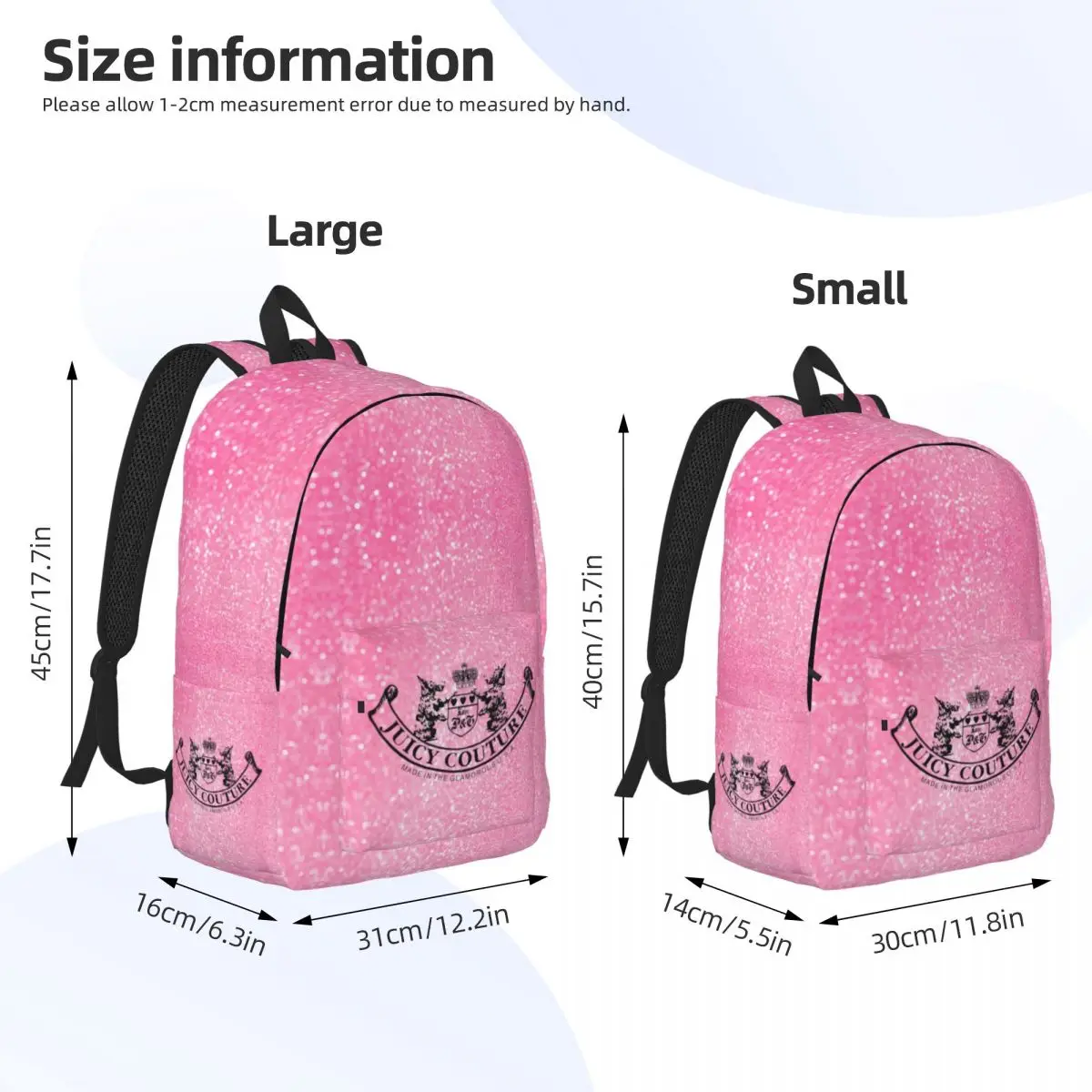 Juicy-Couture Backpack for Men Women Fashion Student Business Daypack College Shoulder Bag