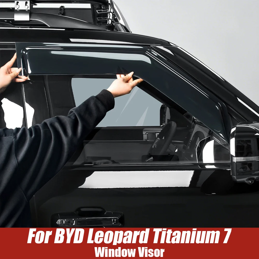 

Для BYD Leopard Titanium 7: Дефлекторы на боковые окна, защита от дождя, накладки-козырьки, внешние наклейки для автомобиля